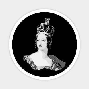 Queen Victoria Black and White Magnet